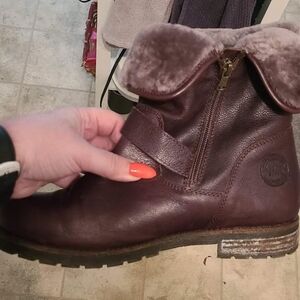 Women's Brown Leather Ankle Boots